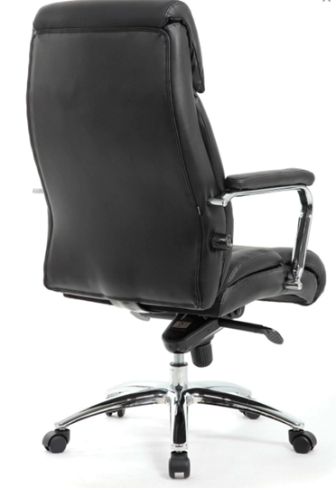 Кресло из натуральной кожи BRABIX PREMIUM "Phaeton EX-502", хром, черное, 530882 в Салехарде - изображение 2