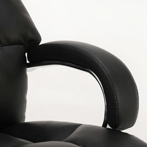 Кресло офисное Brabix Premium Bomer HD-007 (рециклированная кожа, хром, черное) в Салехарде - предосмотр 4