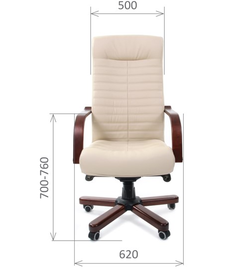 Кресло офисное CHAIRMAN 480 WD, экокожа, цвет бежевый в Салехарде - изображение 1