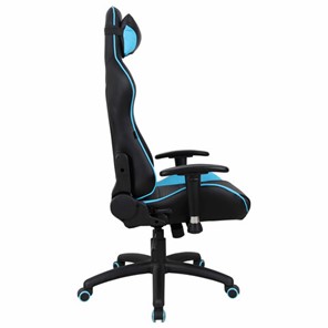 Кресло компьютерное Brabix GT Master GM-110 (две подушки, экокожа, черное/голубое) 531928 в Лабытнанги - предосмотр 1