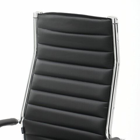 Кресло компьютерное Brabix Style EX-528 (экокожа, хром, черное) в Салехарде - изображение 6