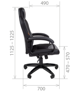 Офисное кресло CHAIRMAN GAME 17, цвет черный / серый в Салехарде - предосмотр 2