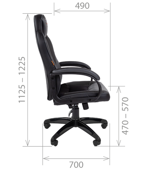 Офисное кресло CHAIRMAN GAME 17, цвет черный / серый в Салехарде - изображение 2