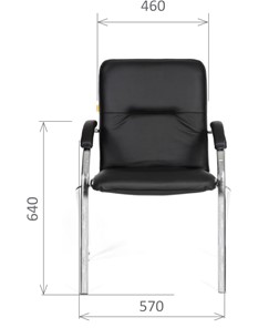 Офисное кресло CHAIRMAN 850 Экокожа Terra 118 черная в Лабытнанги - предосмотр 1