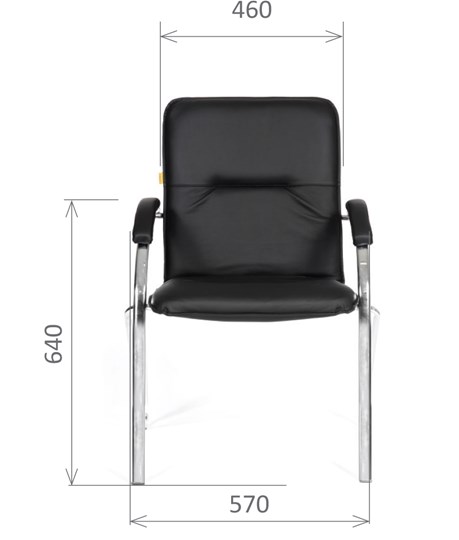 Офисное кресло CHAIRMAN 850 Экокожа Terra 118 черная в Лабытнанги - изображение 1