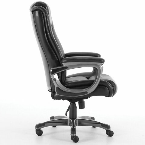 Кресло компьютерное Brabix Premium Solid HD-005 (рециклированная кожа, черное) 531941 в Салехарде - изображение 1