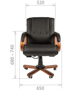 Кресло CHAIRMAN 653M кожа черная в Тарко-Сале - предосмотр 1