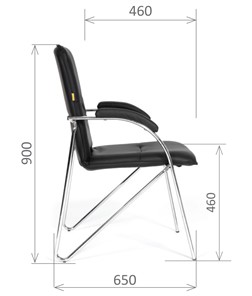 Офисное кресло CHAIRMAN 850 Экокожа Terra 118 черная в Губкинском - предосмотр 2