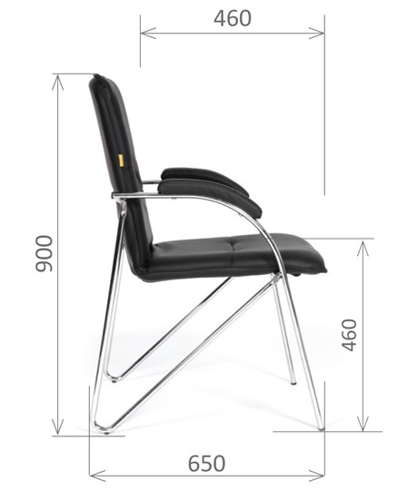 Офисное кресло CHAIRMAN 850 Экокожа Terra 118 черная в Губкинском - изображение 2