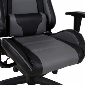 Компьютерное кресло Brabix GT Racer GM-100 (две подушки, экокожа, черное/серое) 531926 в Салехарде - предосмотр 8