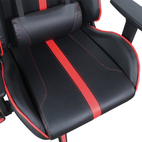 Офисное кресло Brabix GT Carbon GM-120 (две подушки, экокожа, черное/красное) 531931 в Салехарде - изображение 8