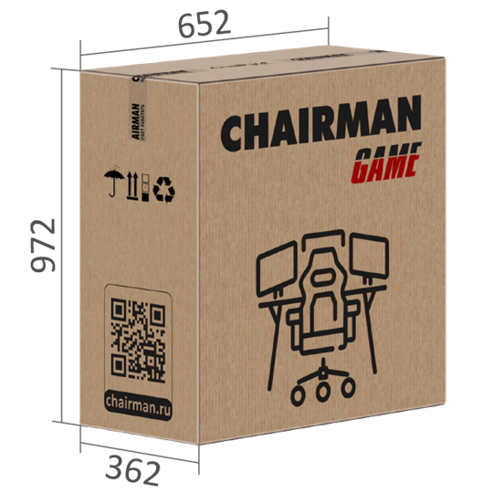 Игровое кресло CHAIRMAN GAME 35 с выдвижной подставкой для ног Ткань  черная / Ткань красная в Салехарде - изображение 9