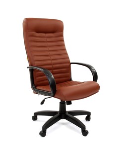 Офисное кресло CHAIRMAN 480 LT, экокожа, цвет коричневый в Губкинском