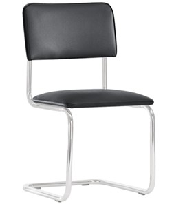 Офисный стул Sylwia chrome P100, кож/зам V4 в Новом Уренгое