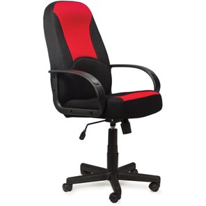 Кресло BRABIX "City EX-512", ткань черная/красная, TW, 531408 в Ноябрьске