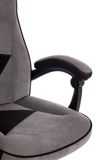 Кресло компьютерное ARENA флок , серый/черный, 29/35 арт.14129 в Салехарде - изображение 10