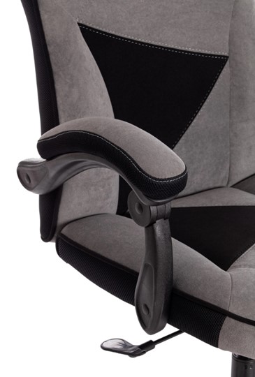 Кресло компьютерное ARENA флок , серый/черный, 29/35 арт.14129 в Лабытнанги - изображение 11