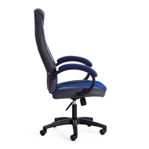 Кресло компьютерное RACER GT new кож/зам/ткань, металлик/синий, арт.13252 в Салехарде - предосмотр 1