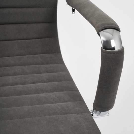 Кресло URBAN-LOW флок, серый, арт.14445 в Салехарде - изображение 7