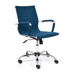 Компьютерное кресло URBAN-LOW флок, синий, арт.14448 в Новом Уренгое