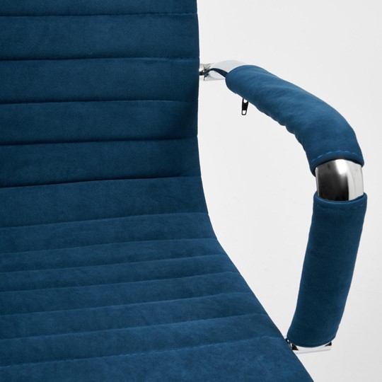 Компьютерное кресло URBAN-LOW флок, синий, арт.14448 в Салехарде - изображение 6