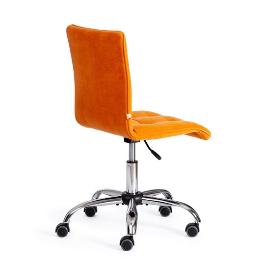 Кресло компьютерное ZERO флок, оранжевый, арт.13499 в Салехарде - изображение 2