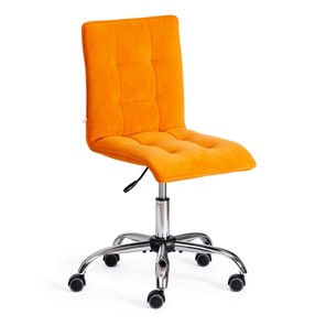 Кресло компьютерное ZERO флок, оранжевый, арт.13499 в Салехарде