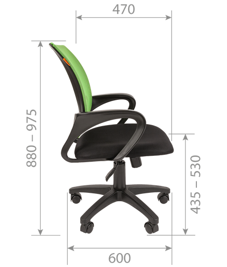 Офисное кресло CHAIRMAN 696 black Сетчатый акрил DW63 темно-серый в Муравленко - изображение 2