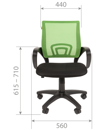 Офисное кресло CHAIRMAN 696 black Сетчатый акрил DW63 темно-серый в Новом Уренгое - изображение 1