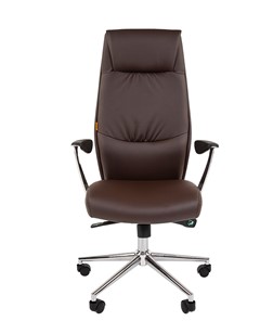 Кресло компьютерное CHAIRMAN Vista Экокожа премиум коричневая (vista) в Ноябрьске - предосмотр 3