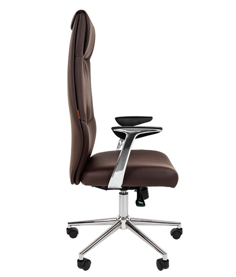 Кресло компьютерное CHAIRMAN Vista Экокожа премиум коричневая (vista) в Муравленко - изображение 4