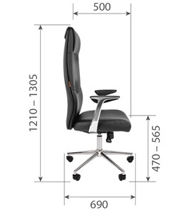 Кресло компьютерное CHAIRMAN Vista Экокожа премиум коричневая (vista) в Муравленко - предосмотр 6