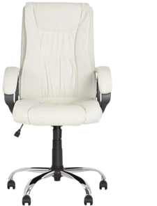Кресло для офиса ELLY (CHR68) экокожа ECO-50, белая в Салехарде