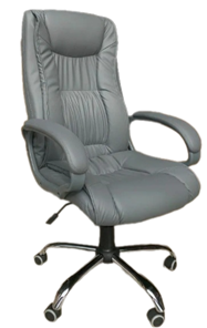 Кресло для офиса ELLY (CHR68) экокожа ECO-70, серая в Лабытнанги