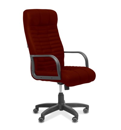 Офисное кресло для руководителя Атлант, ткань TW / бордовая в Салехарде - изображение