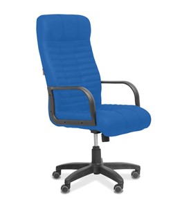 Офисное кресло для руководителя Атлант, ткань TW / синяя в Салехарде