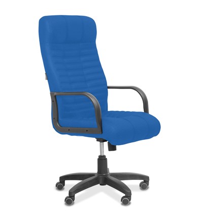 Офисное кресло для руководителя Атлант, ткань TW / синяя в Салехарде - изображение