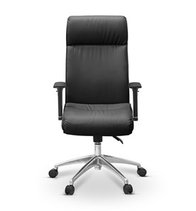 Кресло для руководителя Dark (подлокотники 3D) натуральная кожа с компаньоном / черная в Салехарде
