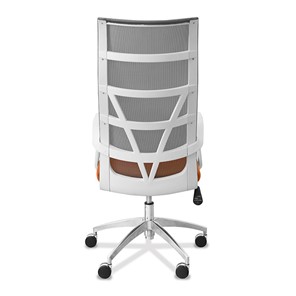 Офисное кресло для руководителя Топ X белый каркас, сетка/ткань TW / синяя/серая в Лабытнанги - предосмотр 1