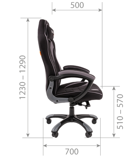 Кресло игровое CHAIRMAN GAME 28 Полиэстер комбинированная ткань синий/черный в Надыме - изображение 4