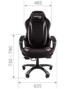 Кресло игровое CHAIRMAN GAME 28 Полиэстер комбинированная ткань синий/черный в Тарко-Сале - предосмотр 5