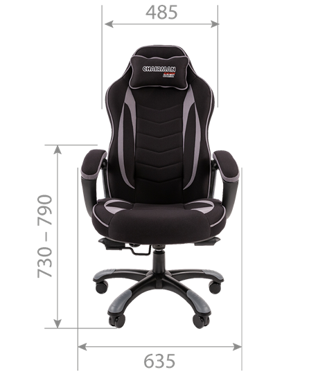 Кресло игровое CHAIRMAN GAME 28 Полиэстер комбинированная ткань синий/черный в Тарко-Сале - изображение 5