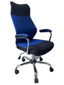 Кресло компьютерное C168 черный/синий в Ноябрьске