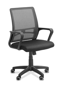 Офисное кресло для сотрудника Акцент, сетка YM/ткань TW / черная/серая в Салехарде