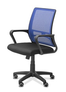 Кресло в офис Акцент, сетка YM/ткань TW / синяя/черная в Салехарде - предосмотр