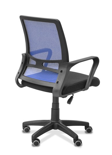 Кресло в офис Акцент, сетка YM/ткань TW / синяя/черная в Салехарде - изображение 5