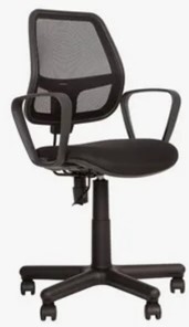 Кресло офисное ALFA GTP (PM60) искусственная кожа /сетка черный в Лабытнанги
