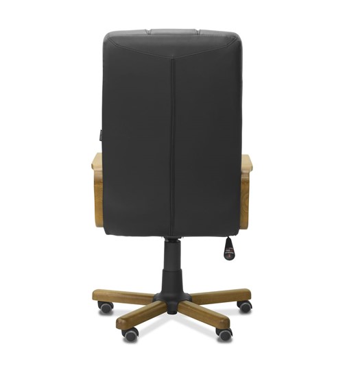 Кресло в офис Атлант W, экокожа премиум / черная CN1114/ дерево - орех в Салехарде - изображение 6