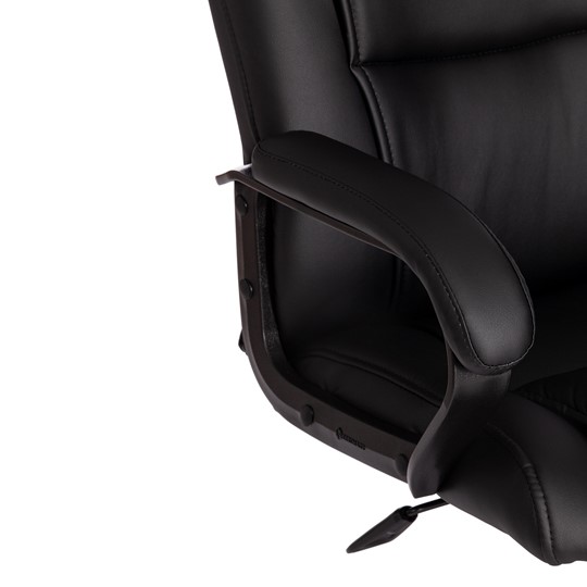 Офисное кресло BERGAMO Хром (22) кож/зам, черный, арт.19370 в Лабытнанги - изображение 8