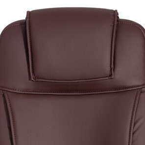 Кресло компьютерное BERGAMO Хром (22) кож/зам, коричневый, арт.19369 в Салехарде - предосмотр 7